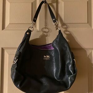Coach Handbag Purse - Black Leather